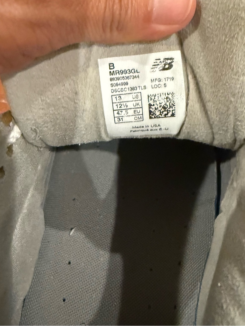 Men’s New Balance USA 993 Grey Heritage size 13B - Picture 7 of 7